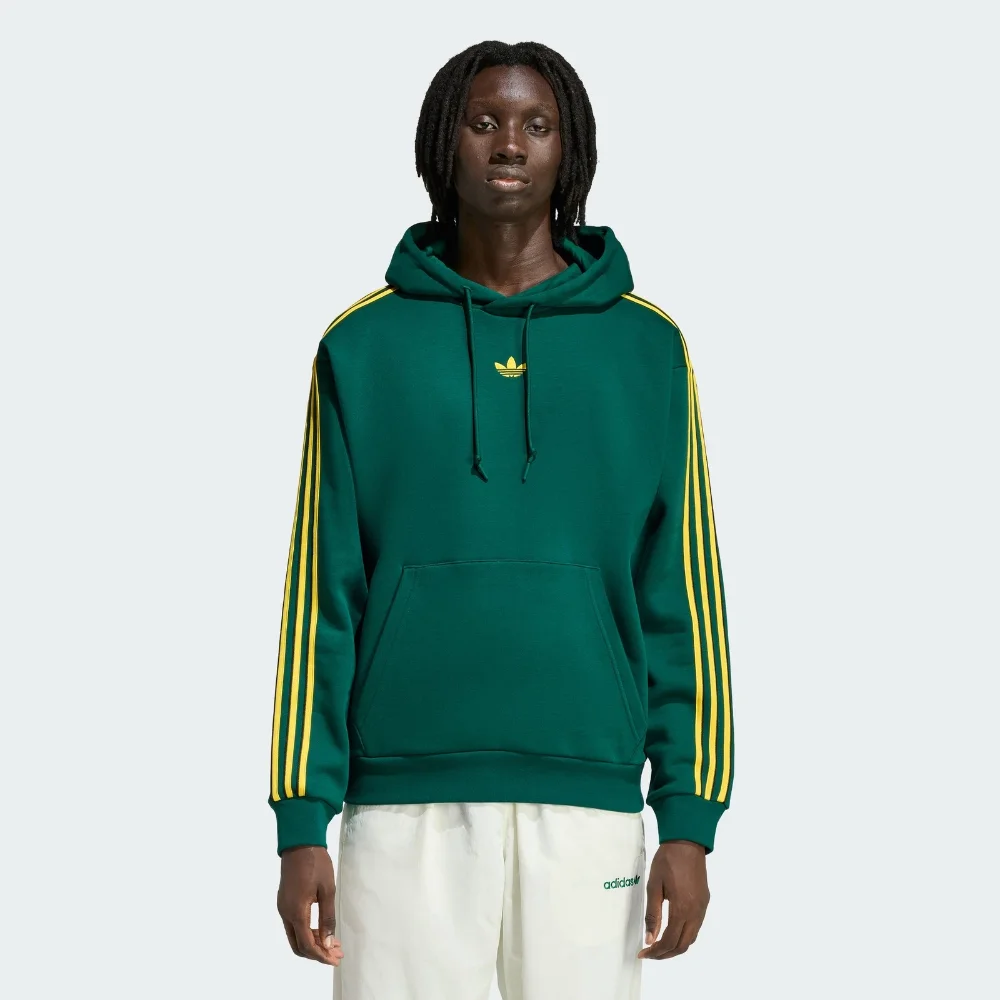 Buzo con capota adidas Tipped Stripes Hombre Verde