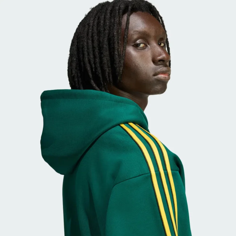 Buzo con capota adidas Tipped Stripes Hombre Verde