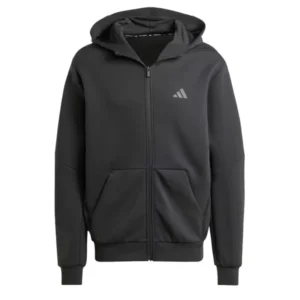 Chaqueta deportiva adidas Designed for Training con cremallera Hombre Negra
